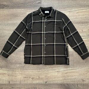 Old Navy Mens Cozy Fleece Lined Snap Shaket Shirt - Size XXL